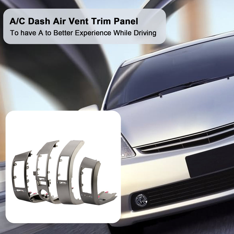 Center AC Dash Air Vent Cover Trim Panel for Toyota Prius 2004 2009 L R 4Pcs