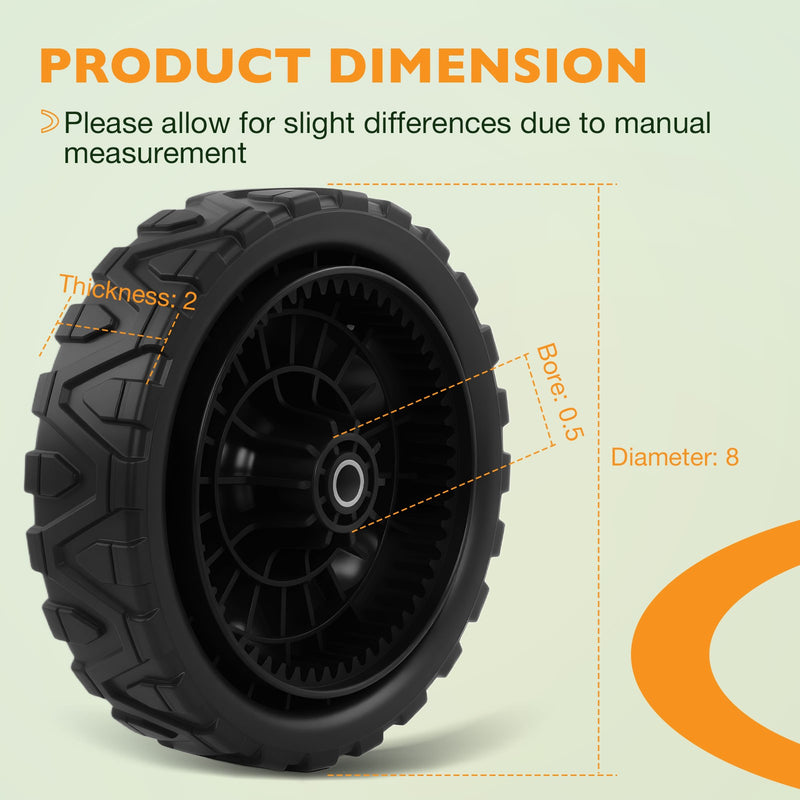 634-05040 Lawn Mower Wheel 8 for Brute Craftsman Yard Machine Cub Cadet MTD 2x