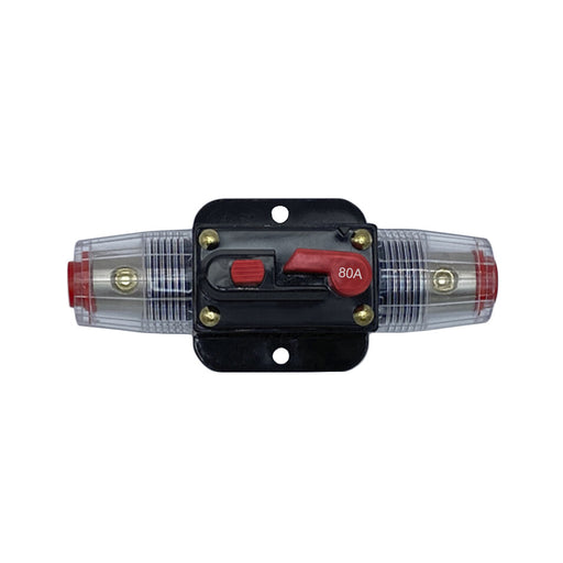 DURAFORCE 80A Inline Circuit Breaker Stereo Audio Manual Reset for Auto Marine RV