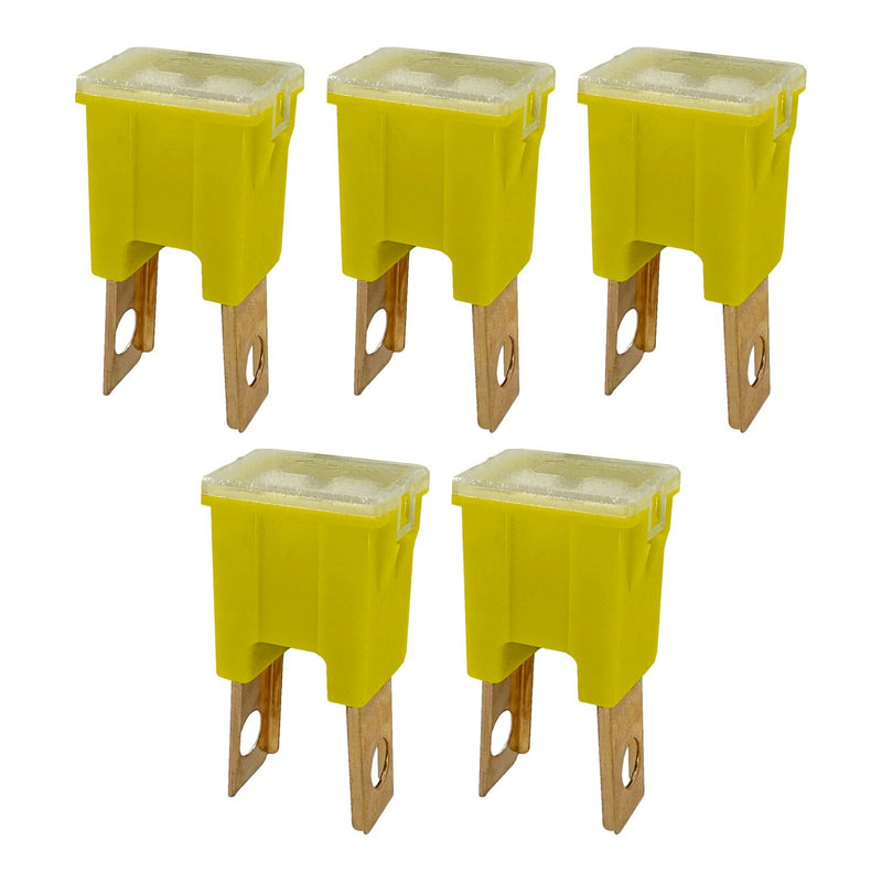 DURAFORCE 60A Straight Male Fuse Cartridge FLM PAL Auto Link for Car Truck RV SUV 5 Pack