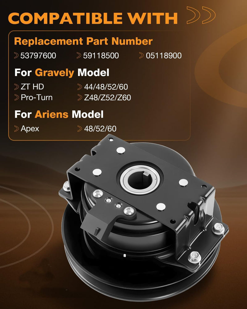 59118500 Electric PTO Clutch for Gravely ZT HD 44 48 52 60 Ariens Ogura 05118900