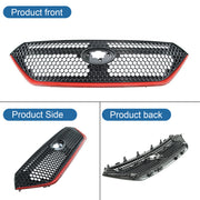 DURAFORCE Front Bumper Grille Grill Black with Red Trim for 2022-2023 for Subaru WRX Sport