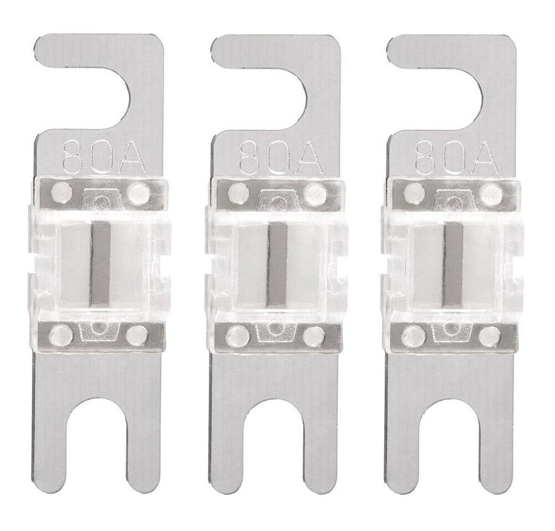 Mini ANL Fuse 80A 80 Amp 32V AFS for Auto Marine Stereo Audio Video 3 Pack