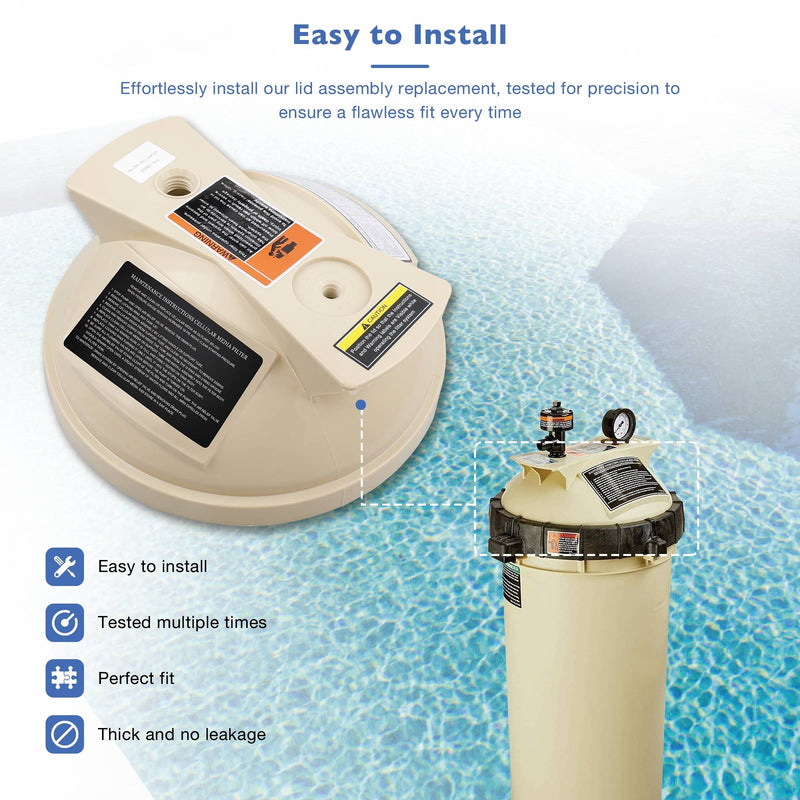 Pool Filter Cover Lid For Pentair Clean And Clear Predator 50 100 125 Sq Ft