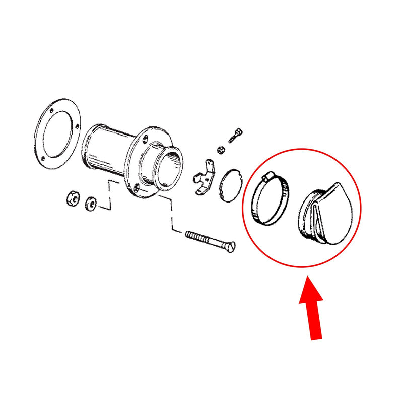 DURAFORCE 12644A1 18-4457 Exhaust 4in Protector Flapper for MerCruiser Mercury Sterndrive