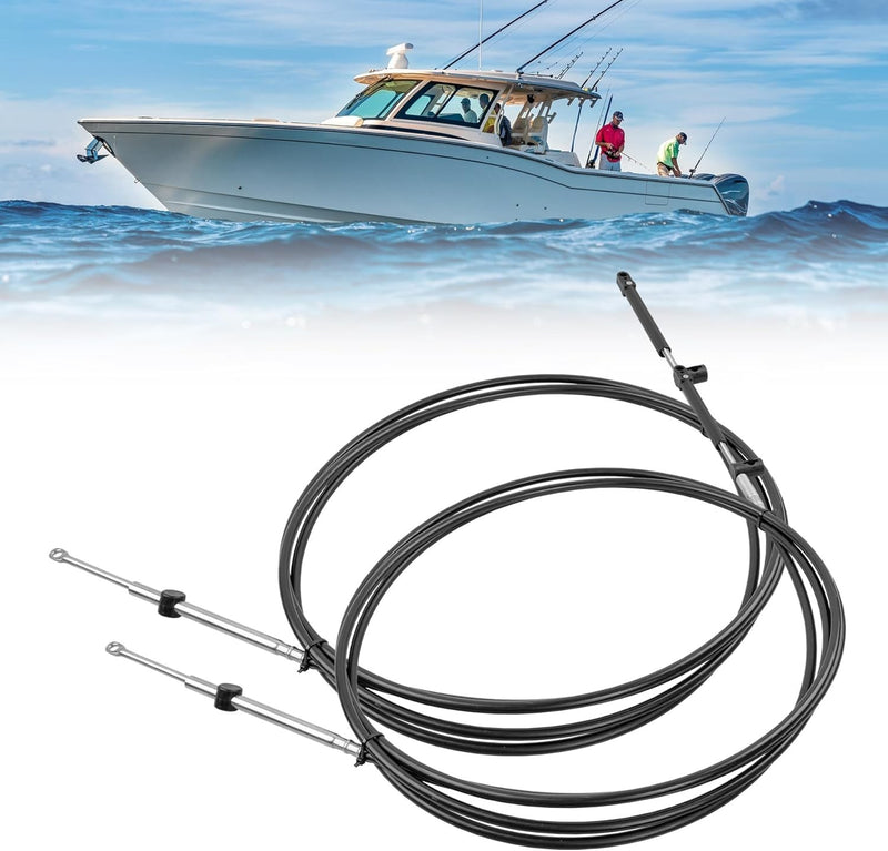 9FT Outboard Throttle Control Shift Cable for Mercury Mariner Gen I 2PCS