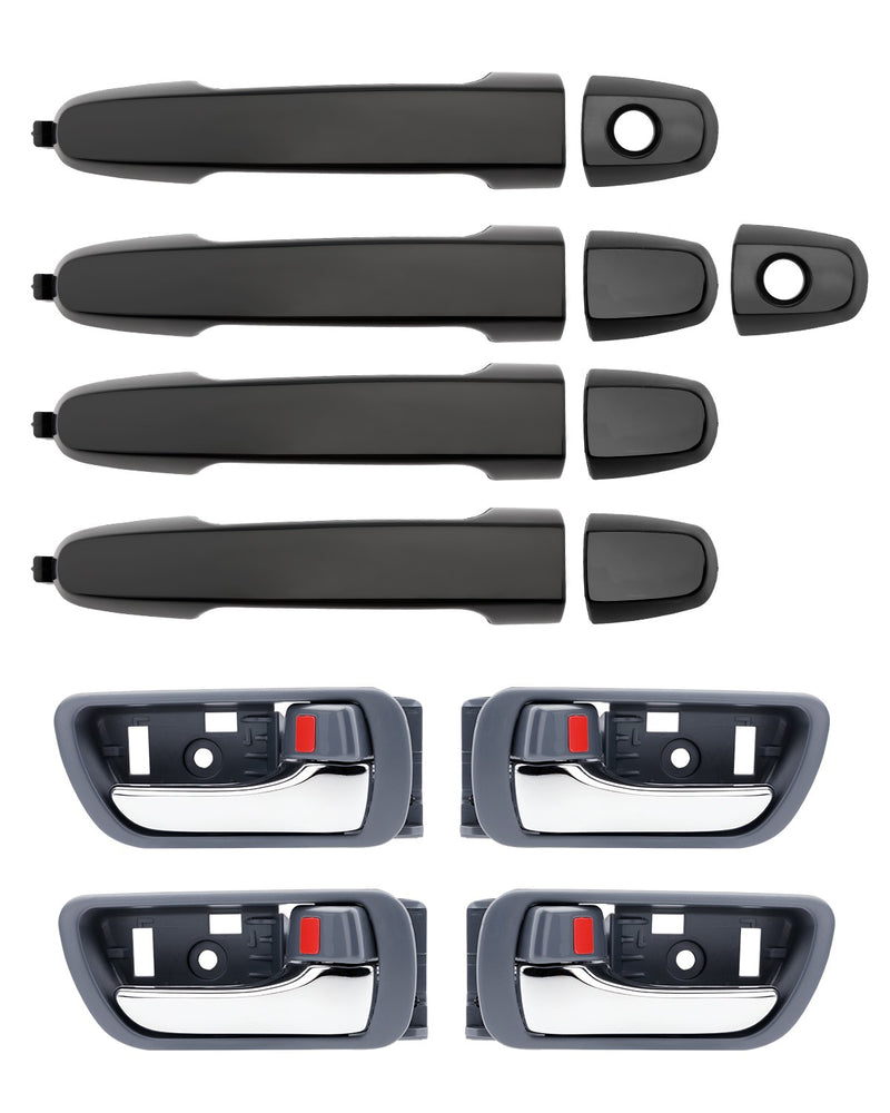 Exterior Interior Inner Door Handles Set Bezel for Toyota Camry 02 06 8 Pack