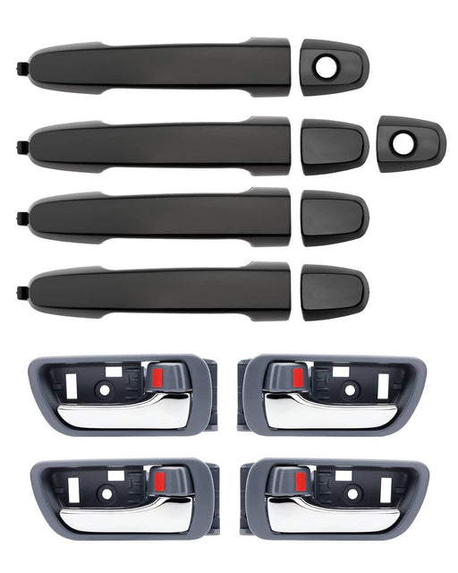 DURAFORCE Exterior Interior Inner Door Handles Set Bezel for Toyota Camry 02 06 8 Pack