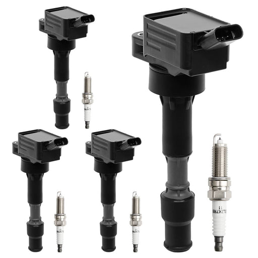 DURAFORCE UF816 Ignition Coil and Spark Plugs for Hyundai Elantra Sonata Kia Soul 4 Pcs