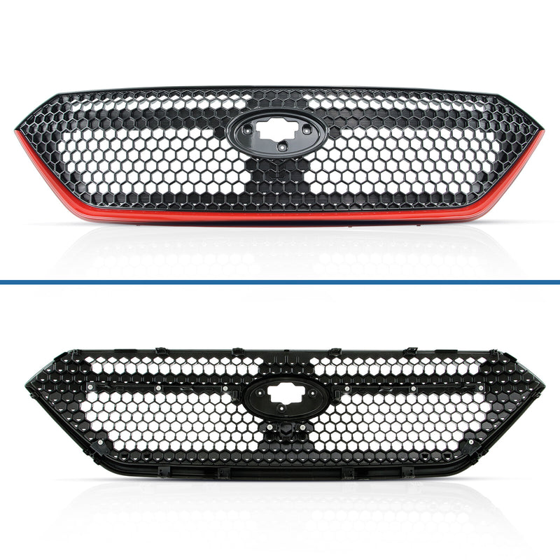 DURAFORCE For 2022-2023 Subaru WRX Sport 22 Front Bumper Grille Grill Black with Red Trim
