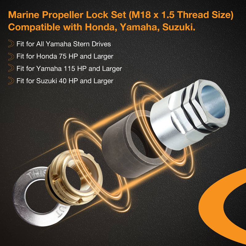 74039 Marine Propeller Lock for Mercury MerCruiser OMC 3/4 Inch 16 Thread Size