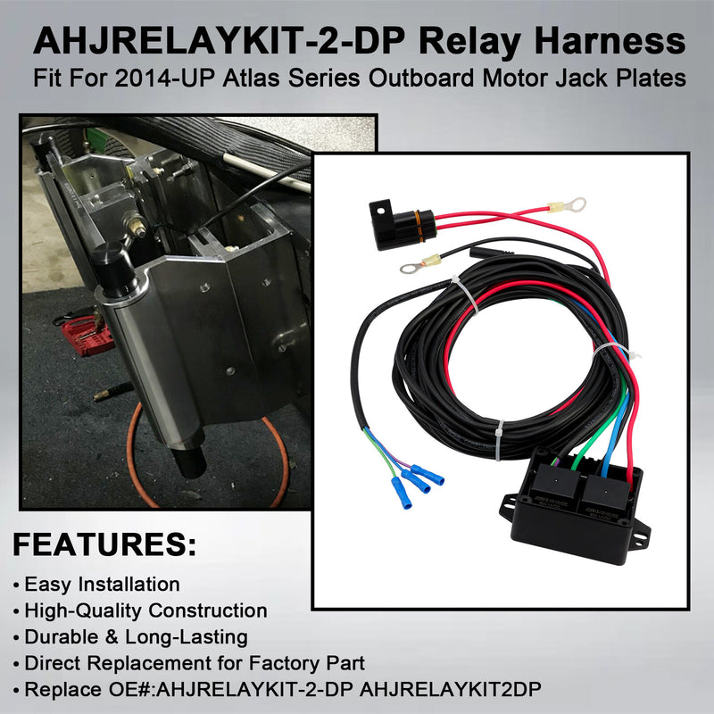 AHJRELAYKIT2DP Hydraulic Jack Plate Relay Wiring Harness Kit for Atlas Series