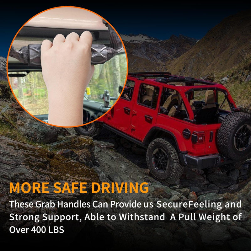 Roll Bar Grab Handles Grip Handles for 2018-2023 Jeep Wrangler Gladiator JL JT