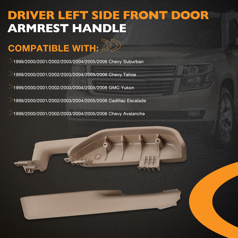 Armrest Handle Front Passenger Side for Chevy Suburban GMC Cadillac 1999 2006