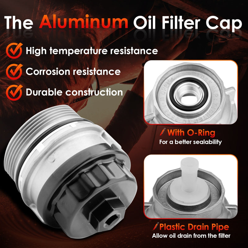 1562031060 Oil Filter Housing Cap Kit for Toyota Lexus 2005 2021 Camry 4Runner