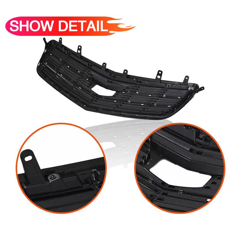 DURAFORCE Front Grille Upper Bumper Grill for Cadillac ATS 2015 2016-2019 Chrome 15-19