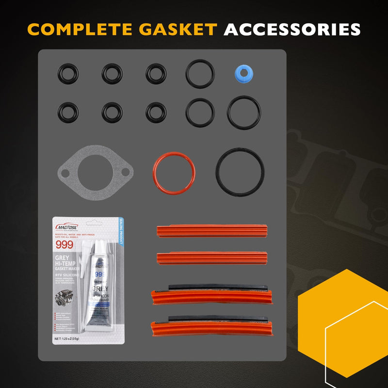3.8L Engine Intake Manifold Gasket Set for 95-09 Buick Chevy Oldsmobile Pontiac