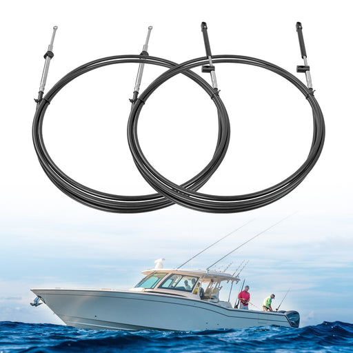 DURAFORCE Outboard Throttle Control Shift Cables Gen I For Mercury Mariner 12FT 2 Pcs