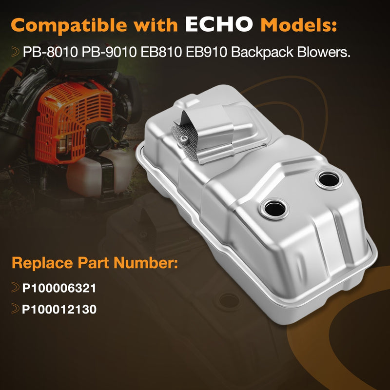 P100012130 Blower Muffler for ECHO PB-8010 PB-9010 EB810 EB910 P100006321