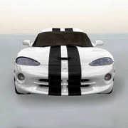 DURAFORCE 8 Inch Black Carbon Fiber Vinyl Rally Stripes Racing Stripe Kit For Dodge Viper