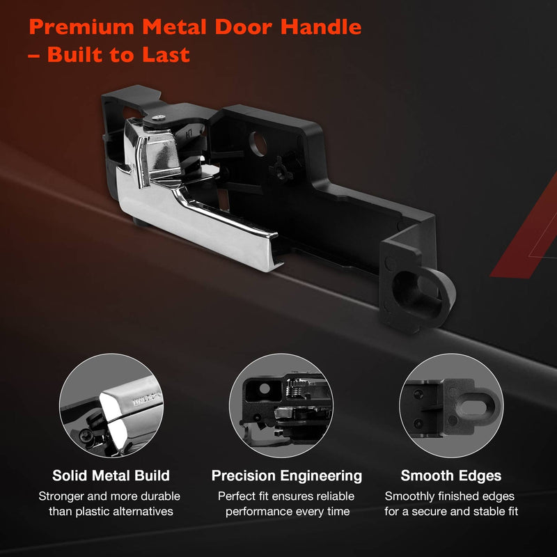 Metal Inside Interior Door Handle Set for Ford Fusion Lincoln Mercury 06-12 4Pcs