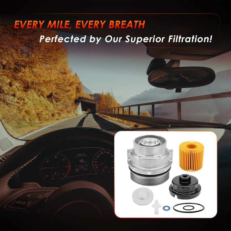 1562031060 Oil Filter Housing Cap Kit for Toyota Lexus 2005 2021 Camry 4Runner