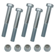 DURAFORCE Grade 5 Shear Bolts for Rotary Cutters 1 2 x 3 1 2 with Nylock Nuts 5 Pack