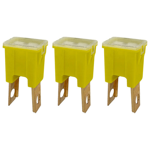 DURAFORCE 60A Straight Male Fuse Cartridge FLM PAL Auto Link for Car Truck RV SUV 3 Pack