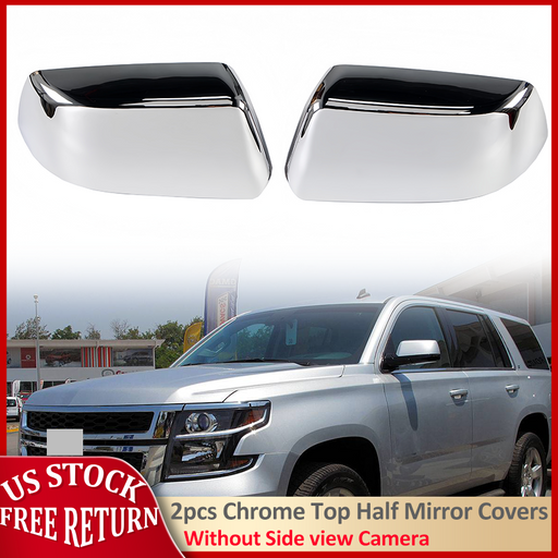 DURAFORCE Chrome Mirror Cover Trim for Chevy Silverado for GMC Sierra 2014-2018