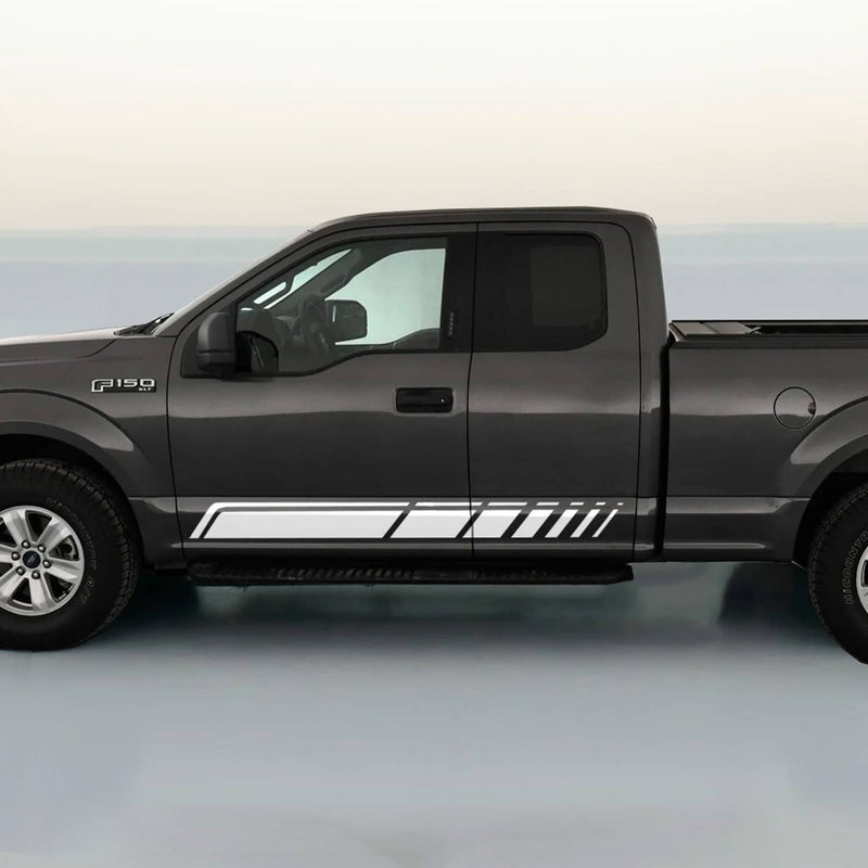 DURAFORCE Rocker Stripe Rally Racing Side Body Stripe Decal for Ford F150 SuperCab Only