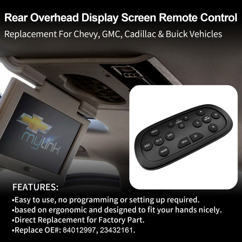 DVD Entertainment Remote Control for Chevrolet Silverado GMC Sierra 2014 2020