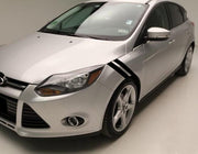 DURAFORCE 4 Inch Dual Fender Stripe Hash Mark Decal Graphic Kit for Ford Focus
