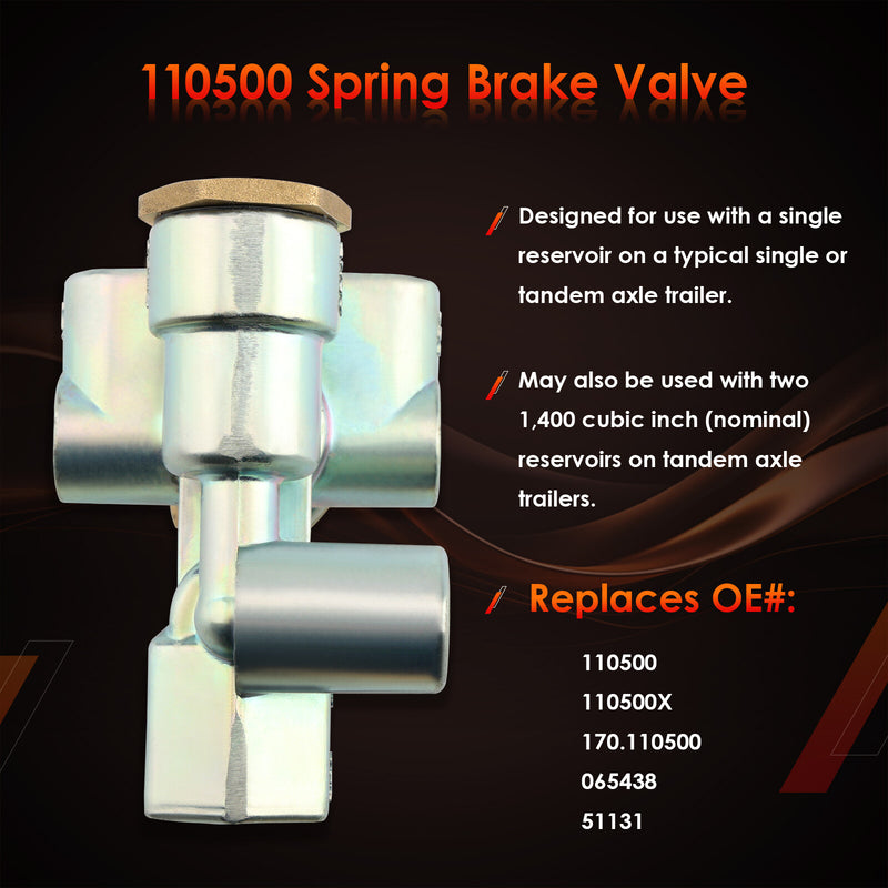 Trailer Spring Parking Brake Control Valve for Sealco 110500 110500X 065438