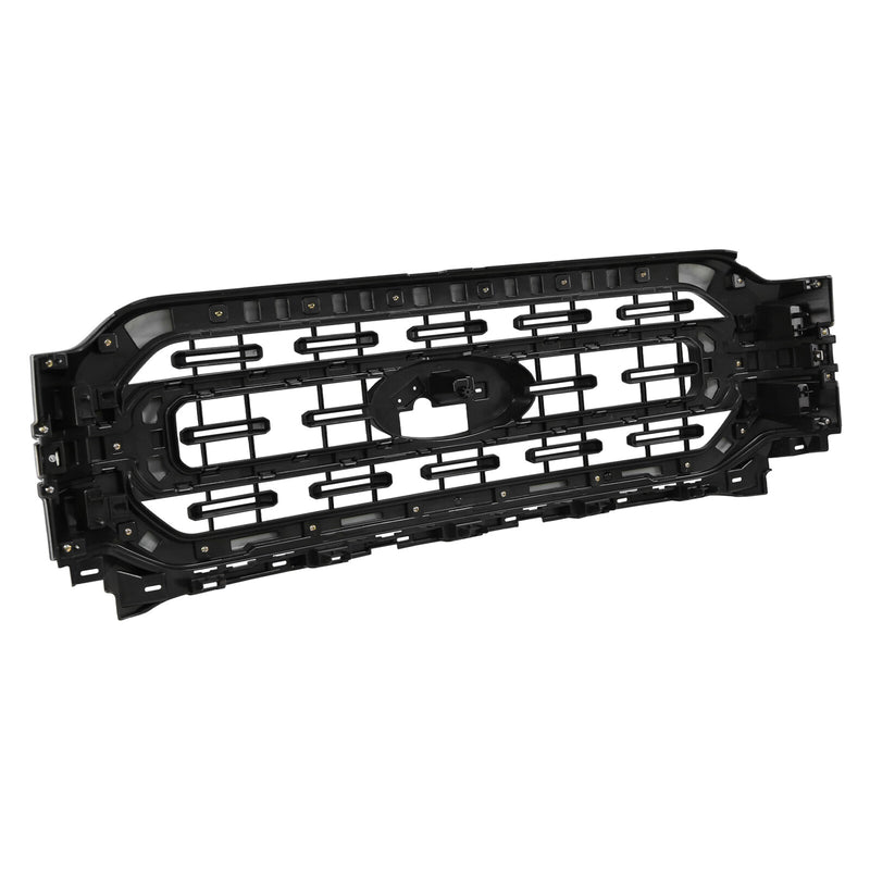 DURAFORCE Matte Black Front Bumper Upper Grill Grille For 2021 2022 2023 Ford F-150 XLT