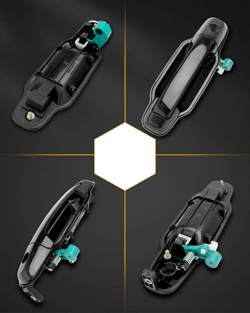 Exterior Door Handle with Keyhole Kit Front Rear Side for Kia Sorento 03 09 4Pcs