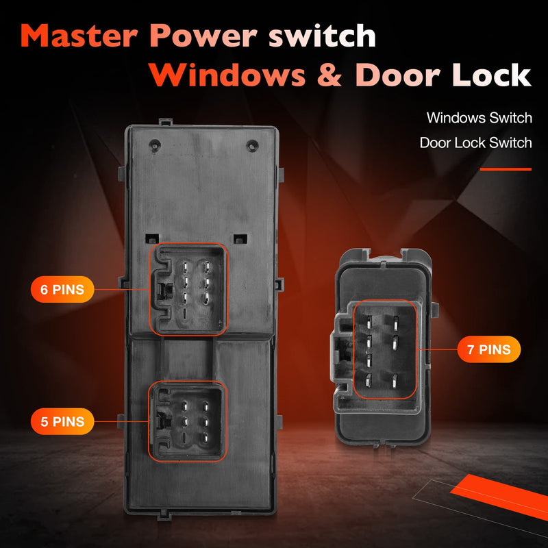 Master Power Window Door Lock Switch for Ford 2002 2005 F250 Excursion Explorer