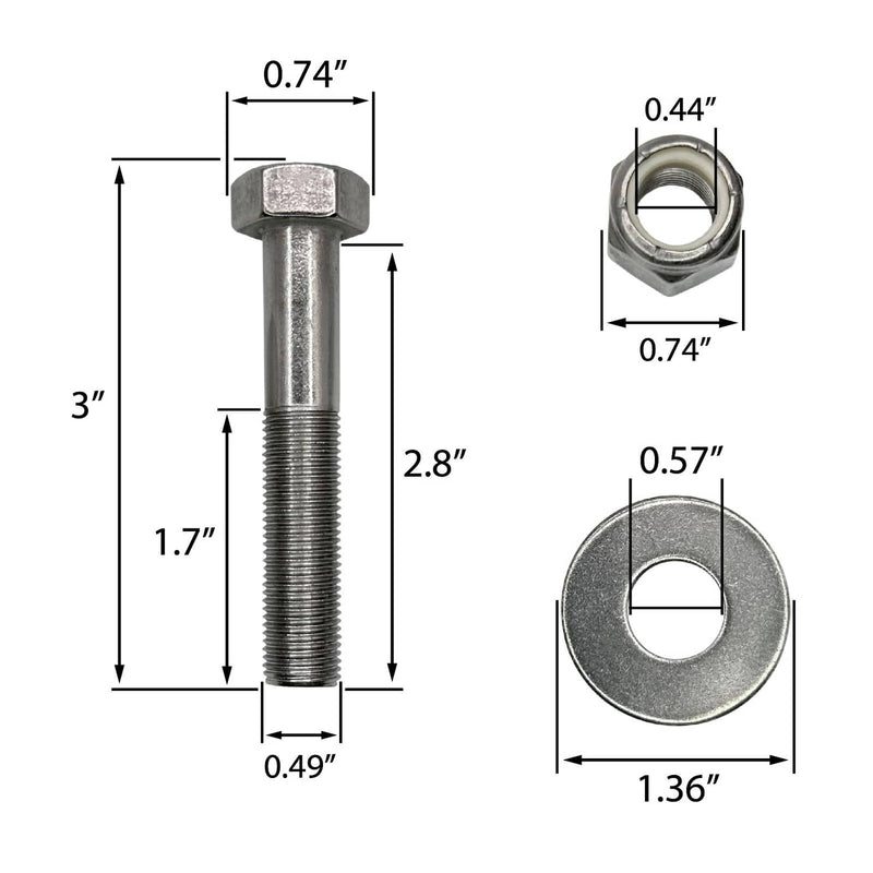 DURAFORCE BK 1 DP 02 1729 For Jack Plate Bolt Kit For Mounting Outboard