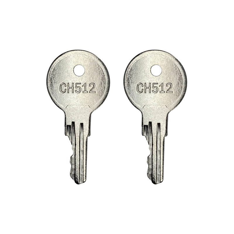 DURAFORCE CH512 Ignition Key for Bauer Locks Yale Diamond Plate American Crane 2 Pack