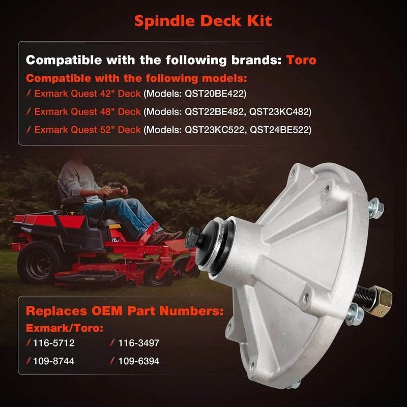 1163497 1165138 1165712 1096394 1098744 Spindle for Exmark 48 52 Decks 3X