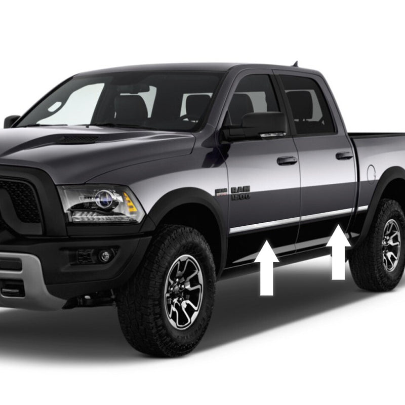 Side Door Rocker Panel Molding Package for Dodge Ram Chrome 09-17