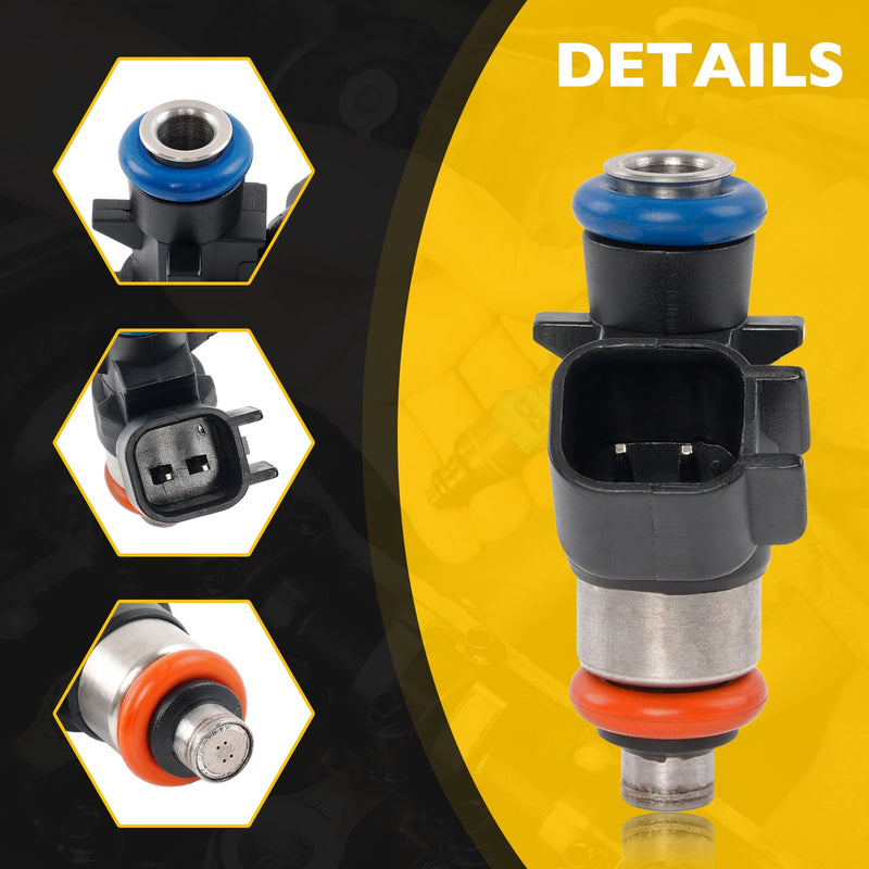 FJ1267 Fuel Injector Set For 2014 To 2017 Jeep Cherokee 3.2L V6 Gas 4627794AA 6x