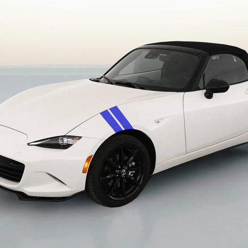 DURAFORCE 3 Inch Dual Fender Stripe Hash Mark Decal Graphic Kit for Mazda Miata