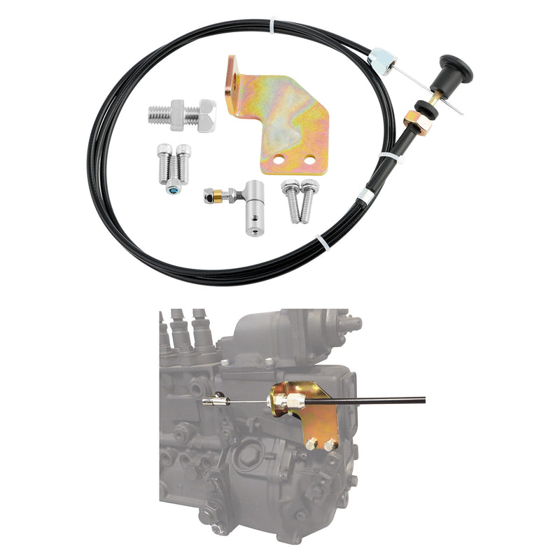 P7100 P Pump Manual Fuel Shut Off Solenoid Cable Kit for Dodge Cummins 12V 6/4bt
