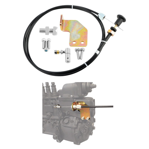 DURAFORCE P7100 P Pump Manual Fuel Shut Off Solenoid Cable Kit for Dodge Cummins 12V 6/4bt