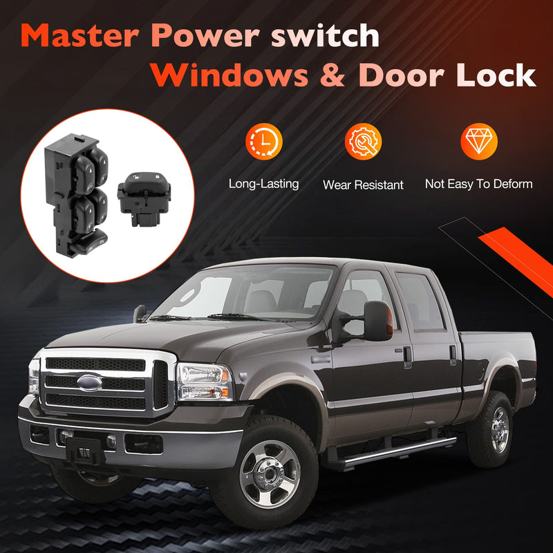 Master Power Window Door Lock Switch for Ford 2002 2005 F250 Excursion Explorer