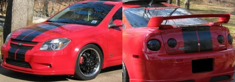 DURAFORCE 8 Inch Vinyl Rally Stripes Racing Stripe Hood Trunk Roof for Chevy Cobalt