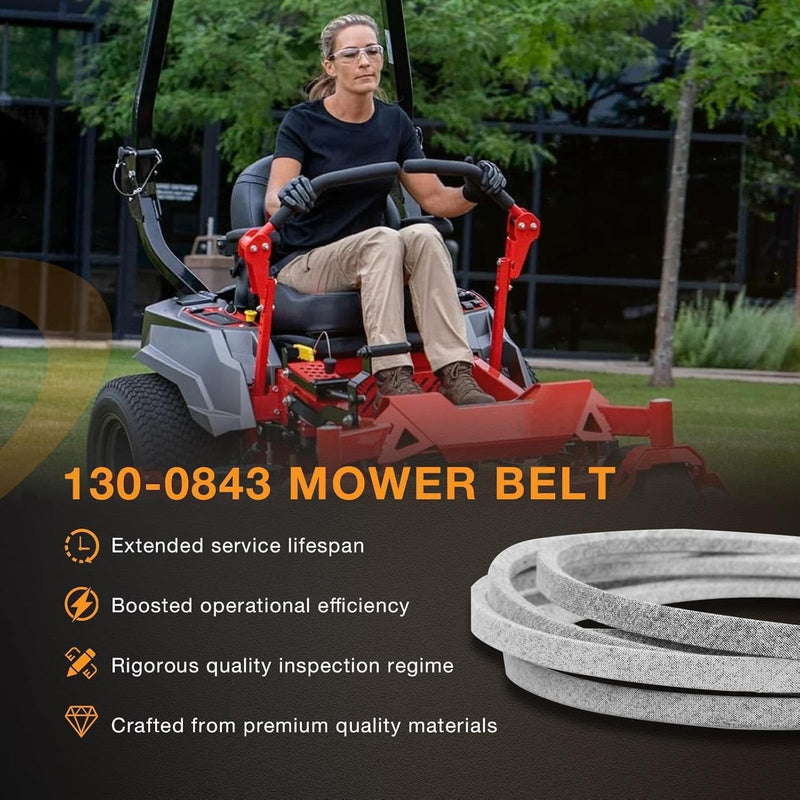 130 0843 Deck Belt 144.4 x 0.5 Inch for Exmark Quest Toro TimeCutte 50 54 Inch
