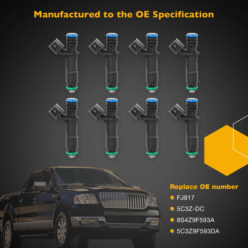FJ817 Fuel Injector Set for Ford F150 F250 F350 Lincoln Navigator 5.4L 05 07 8x