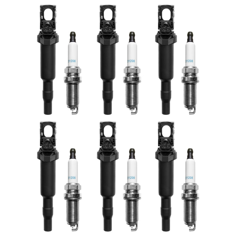 UF592 Ignition Coil Spark Plugs for BMW 328i 530i 530xi 528i X5 2006 2013 6 Pack