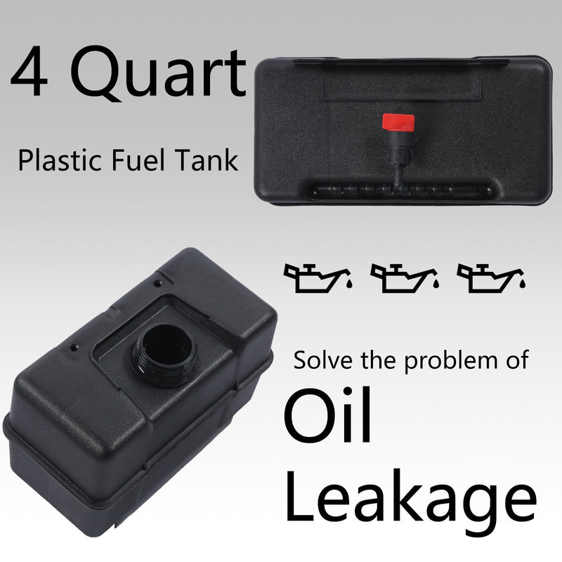 691993 4 Quart Plastic Fuel Tank with Cap Shut Off Valve for Briggs Stratt